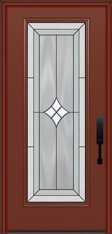 ProVia Legacy Single Entry Door 460 Style Aria Decorative Glass with Patina Caming and Low-E - Doors and Beyond
