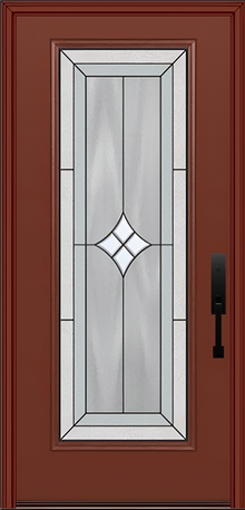 ProVia Legacy Single Entry Door 460 Style Aria Decorative Glass with Patina Caming and Low-E - Doors and Beyond