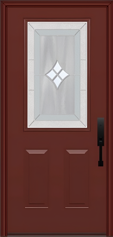 ProVia Legacy Single Entry Door 430 Style Aria Decorative Glass with Zinc Caming and Low-E - Doors and Beyond