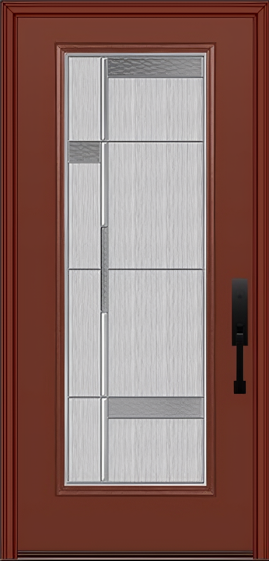 ProVia Legacy Single Entry Door 460 Style Manhattan Decorative Glass with Zinc Caming and Low-E - Doors and Beyond