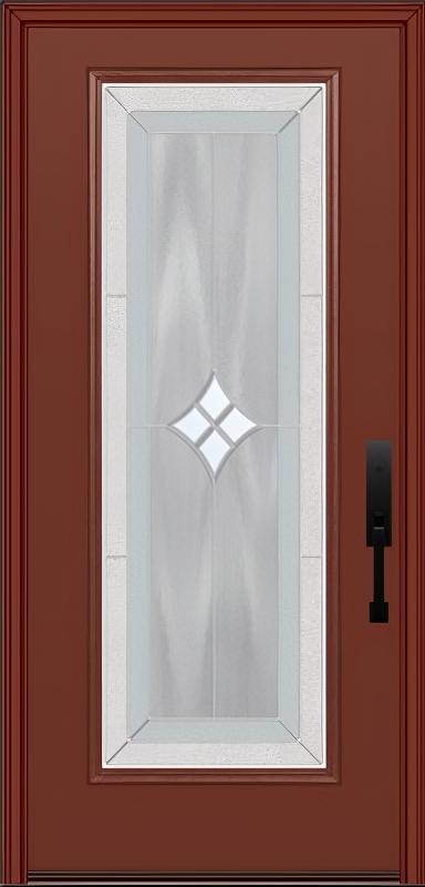 ProVia Legacy Single Entry Door 460 Style Aria Decorative Glass with Zinc Caming and Low-E - Doors and Beyond