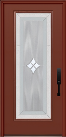 ProVia Legacy Single Entry Door 460 Style Aria Decorative Glass with Zinc Caming and Low-E - Doors and Beyond