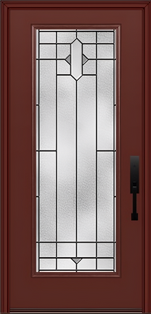 ProVia Legacy Single Entry Door 460 Style Brookhaven Decorative Glass with Patina Caming and Low-E - Doors and Beyond