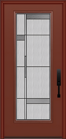 ProVia Legacy Single Entry Door 460 Style Manhattan Decorative Glass with Patina Caming and Low-E - Doors and Beyond