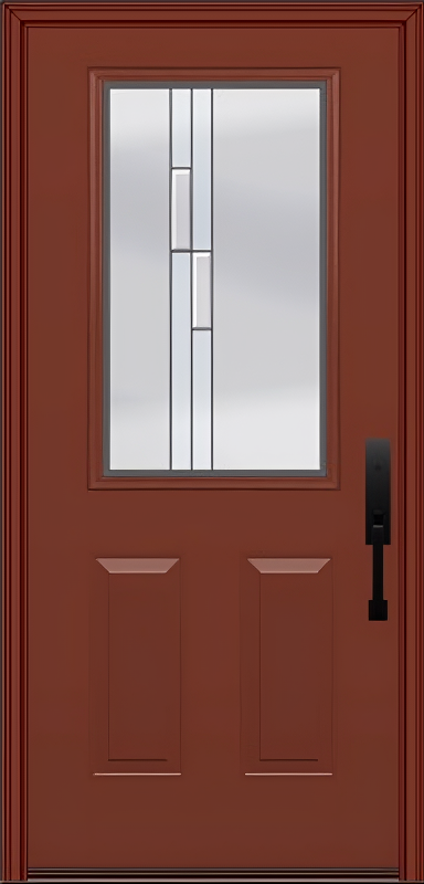 ProVia Legacy Single Entry Door 430 Style Genesis Decorative Glass with Silver Caming and Low-E - Doors and Beyond
