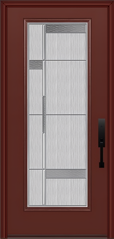 ProVia Legacy Single Entry Door 460 Style Manhattan Decorative Glass with Zinc Caming and Low-E - Doors and Beyond