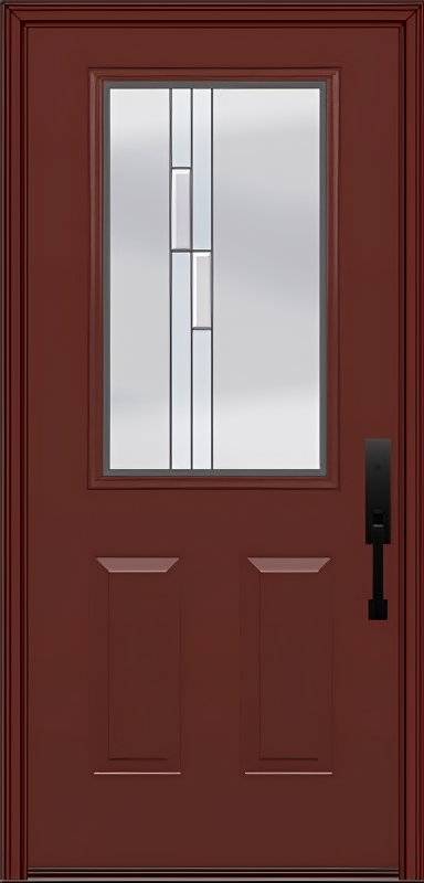 ProVia Legacy Single Entry Door 430 Style Genesis Decorative Glass with Silver Caming and Low-E - Doors and Beyond