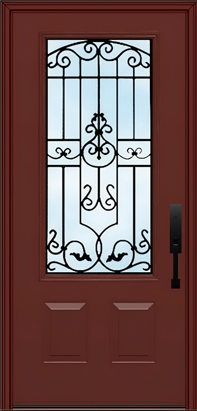 ProVia Legacy Single Entry Door 440 Style Barcelona Decorative Glass Clear Glass and Low E Glass - Doors and Beyond