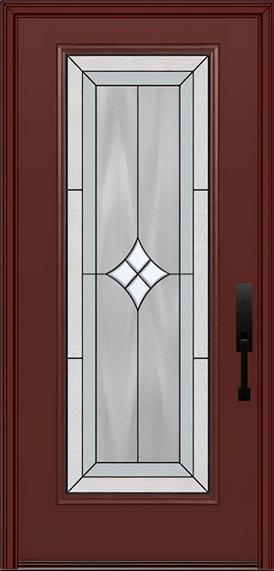 ProVia Legacy Single Entry Door 460 Style Aria Decorative Glass with Patina Caming and Low-E - Doors and Beyond