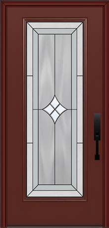 ProVia Legacy Single Entry Door 460 Style Aria Decorative Glass with Patina Caming and Low-E - Doors and Beyond
