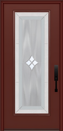 ProVia Legacy Single Entry Door 460 Style Aria Decorative Glass with Zinc Caming and Low-E - Doors and Beyond