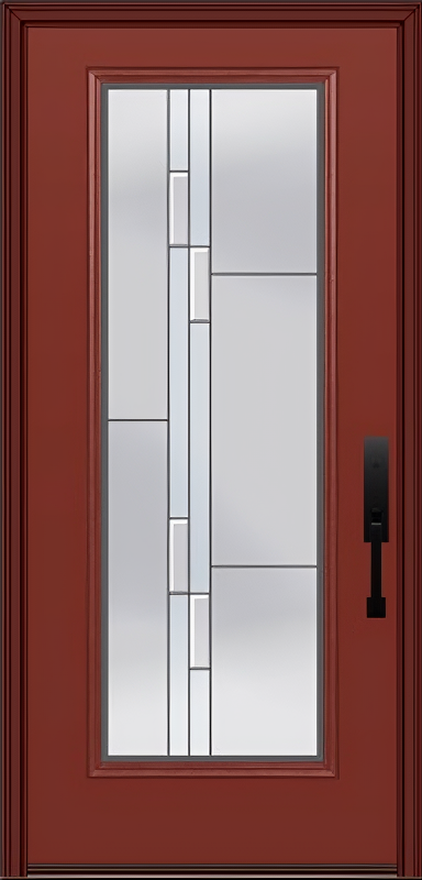 ProVia Legacy Single Entry Door 460 Style Genesis Decorative Glass with Silver Caming and Low-E - Doors and Beyond