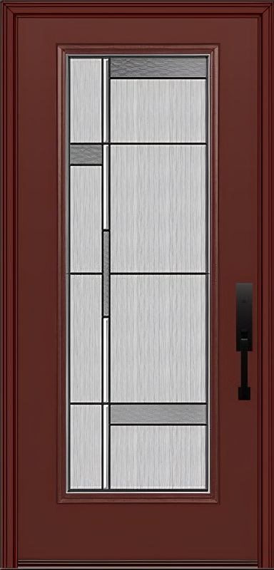ProVia Legacy Single Entry Door 460 Style Manhattan Decorative Glass with Patina Caming and Low-E - Doors and Beyond