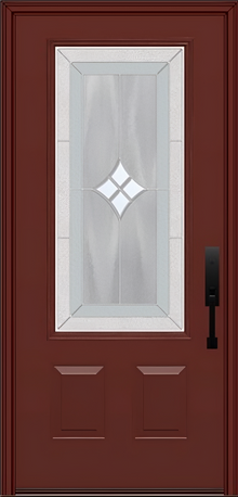 ProVia Legacy Single Entry Door 440 Style Aria Decorative Glass with Zinc Caming and Low-E - Doors and Beyond