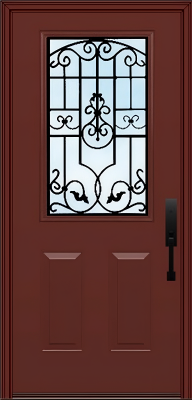 ProVia Legacy Single Entry Door 430 Style Barcelona Decorative Glass Clear Glass and Low E Glass - Doors and Beyond