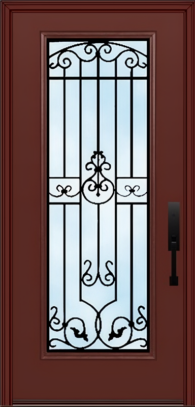 ProVia Legacy Single Entry Door 460 Style Barcelona Decorative Glass Clear Glass and Low E Glass - Doors and Beyond