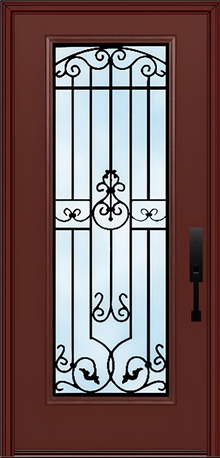 ProVia Legacy Single Entry Door 460 Style Barcelona Decorative Glass Clear Glass and Low E Glass - Doors and Beyond