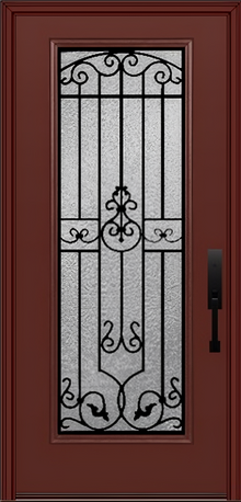 ProVia Legacy Single Entry Door 460 Style Barcelona Decorative Glass With Gluechip Privacy Glass - Doors and Beyond