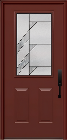 ProVia Legacy Single Entry Door 430 Style Tidal Decorative Glass with Patina Caming and Low-E - Doors and Beyond
