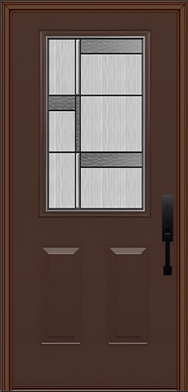 ProVia Legacy Single Entry Door 430 Style Manhattan Decorative Glass with Patina Caming and Low-E - Doors and Beyond