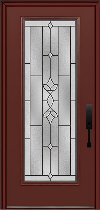ProVia Legacy Single Entry Door 460 Style Esmond Decorative Glass with Patina Caming and Low-E - Doors and Beyond