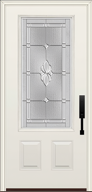 ProVia Legacy Single Entry Door 440 Style Somerset Decorative Glass with Zinc Caming and Low-E - Doors and Beyond