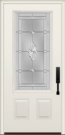 ProVia Legacy Single Entry Door 440 Style Somerset Decorative Glass with Zinc Caming and Low-E - Doors and Beyond