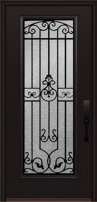 ProVia Legacy Single Entry Door 460 Style Barcelona Decorative Glass With Gluechip Privacy Glass - Doors and Beyond