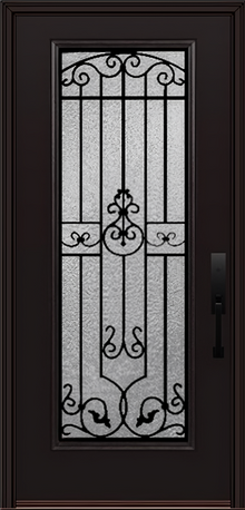 ProVia Legacy Single Entry Door 460 Style Barcelona Decorative Glass With Gluechip Privacy Glass - Doors and Beyond