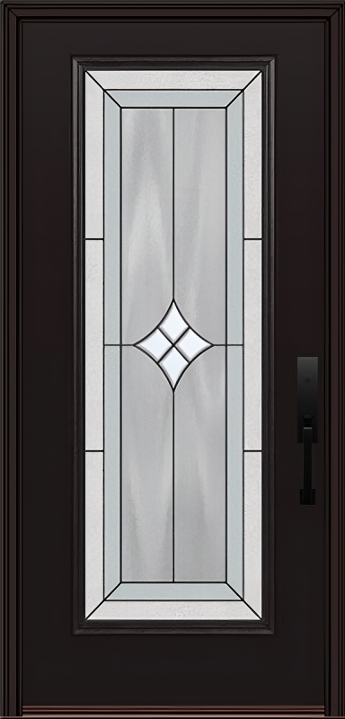 ProVia Legacy Single Entry Door 460 Style Aria Decorative Glass with Patina Caming and Low-E - Doors and Beyond