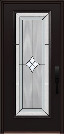 ProVia Legacy Single Entry Door 460 Style Aria Decorative Glass with Patina Caming and Low-E - Doors and Beyond