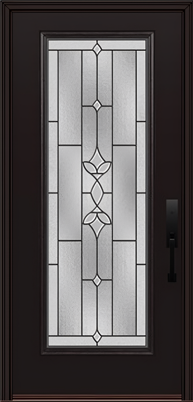ProVia Legacy Single Entry Door 460 Style Esmond Decorative Glass with Patina Caming and Low-E - Doors and Beyond
