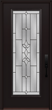 ProVia Legacy Single Entry Door 460 Style Esmond Decorative Glass with Patina Caming and Low-E - Doors and Beyond