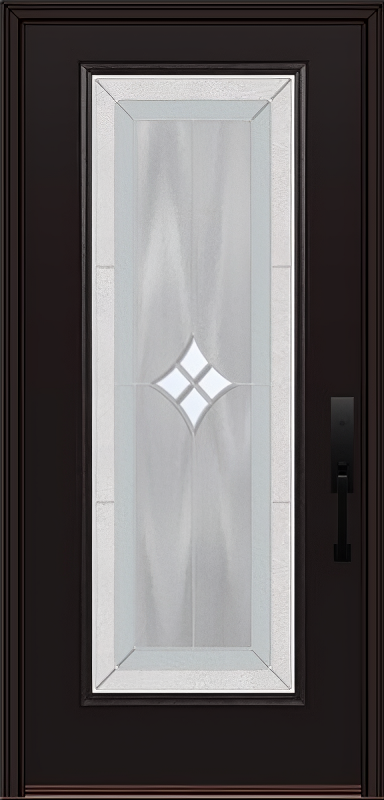 ProVia Legacy Single Entry Door 460 Style Aria Decorative Glass with Zinc Caming and Low-E - Doors and Beyond