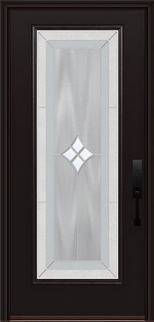 ProVia Legacy Single Entry Door 460 Style Aria Decorative Glass with Zinc Caming and Low-E - Doors and Beyond