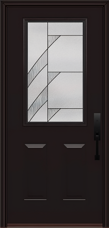 ProVia Legacy Single Entry Door 430 Style Tidal Decorative Glass with Patina Caming and Low-E - Doors and Beyond