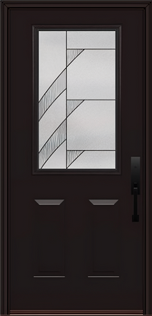 ProVia Legacy Single Entry Door 430 Style Tidal Decorative Glass with Patina Caming and Low-E - Doors and Beyond