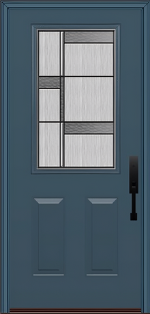 ProVia Legacy Single Entry Door 430 Style Manhattan Decorative Glass with Patina Caming and Low-E - Doors and Beyond