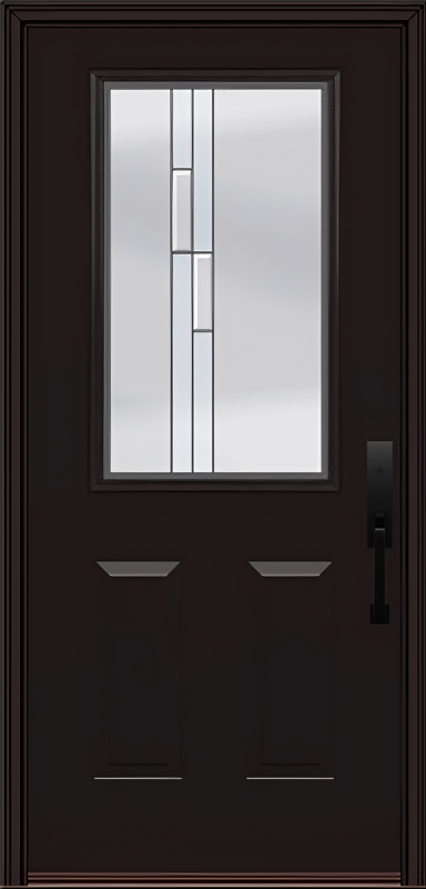 ProVia Legacy Single Entry Door 430 Style Genesis Decorative Glass with Silver Caming and Low-E - Doors and Beyond