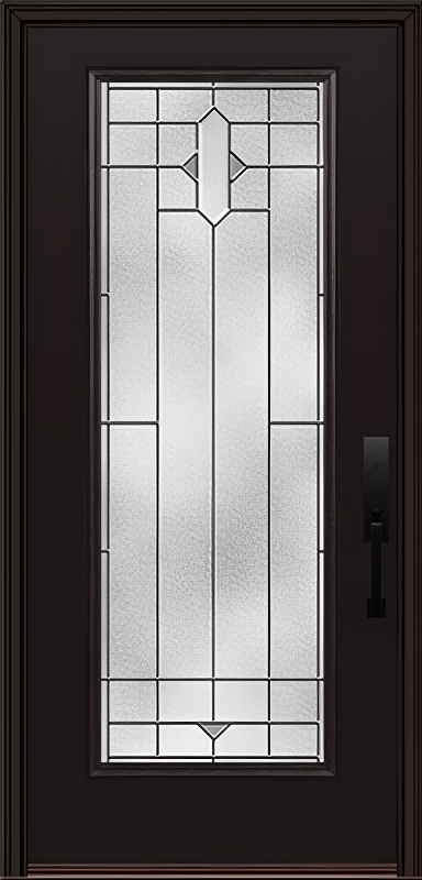ProVia Legacy Single Entry Door 460 Style Brookhaven Decorative Glass with Zinc Caming and Low-E - Doors and Beyond