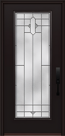 ProVia Legacy Single Entry Door 460 Style Brookhaven Decorative Glass with Zinc Caming and Low-E - Doors and Beyond