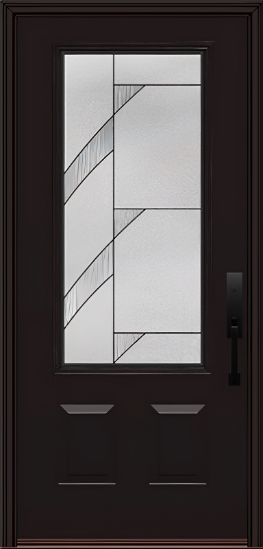 ProVia Legacy Single Entry Door 440 Style Tidal Decorative Glass with Patina Caming and Low-E - Doors and Beyond