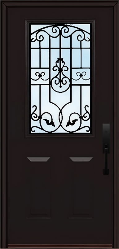 ProVia Legacy Single Entry Door 430 Style Barcelona Decorative Glass Clear Glass and Low E Glass - Doors and Beyond
