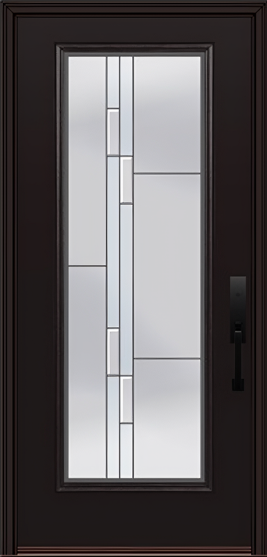 ProVia Legacy Single Entry Door 460 Style Genesis Decorative Glass with Silver Caming and Low-E - Doors and Beyond
