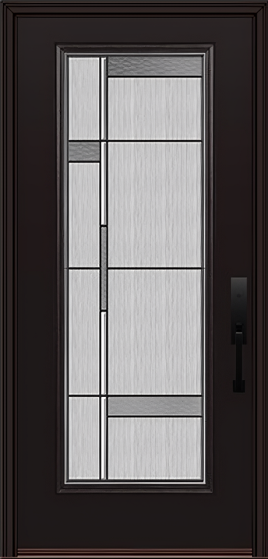 ProVia Legacy Single Entry Door 460 Style Manhattan Decorative Glass with Patina Caming and Low-E - Doors and Beyond