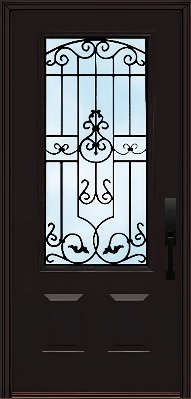 ProVia Legacy Single Entry Door 440 Style Barcelona Decorative Glass Clear Glass and Low E Glass - Doors and Beyond