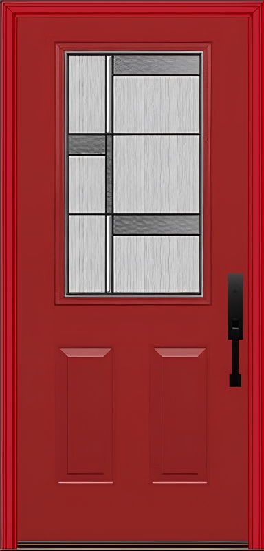 ProVia Legacy Single Entry Door 430 Style Manhattan Decorative Glass with Patina Caming and Low-E - Doors and Beyond