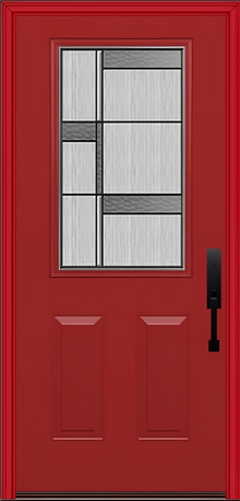 ProVia Legacy Single Entry Door 430 Style Manhattan Decorative Glass with Patina Caming and Low-E - Doors and Beyond