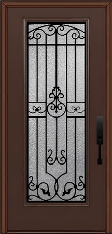 ProVia Legacy Single Entry Door 460 Style Barcelona Decorative Glass With Gluechip Privacy Glass - Doors and Beyond