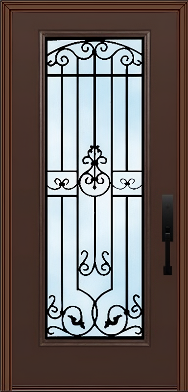 ProVia Legacy Single Entry Door 460 Style Barcelona Decorative Glass Clear Glass and Low E Glass - Doors and Beyond